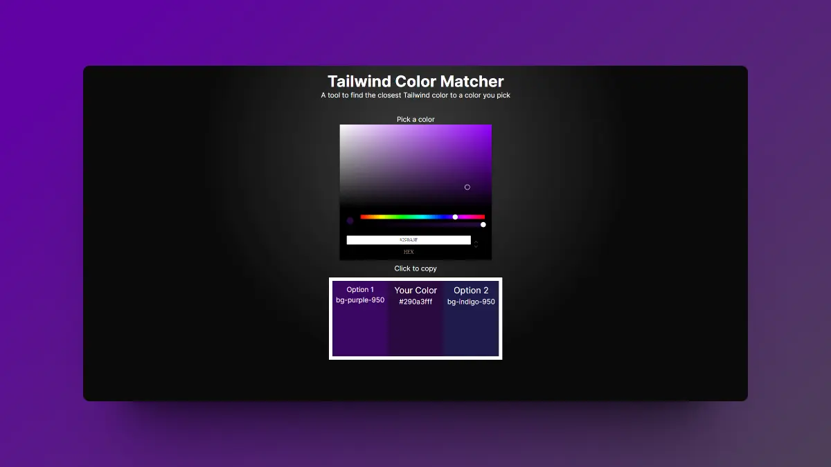 Tailwind Color Matcher